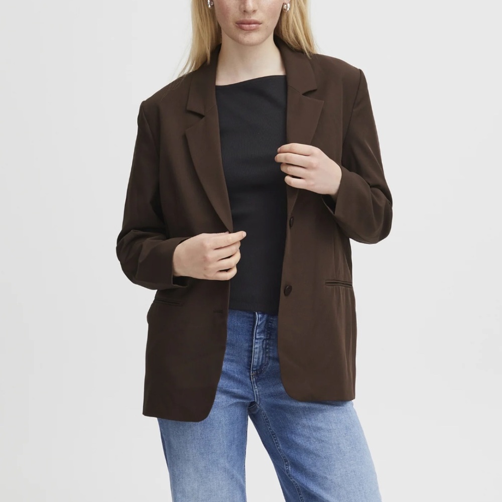 ICHI - Java Brown Blazer - Picture 2 of 5